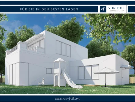 Bauhaus - Grundstück kaufen in Gräfelfing - Großzügiges Grundstück mit Baugenehmigung für eine Architektenvilla mit ca. 533 m² Wohn-Nutzfläche