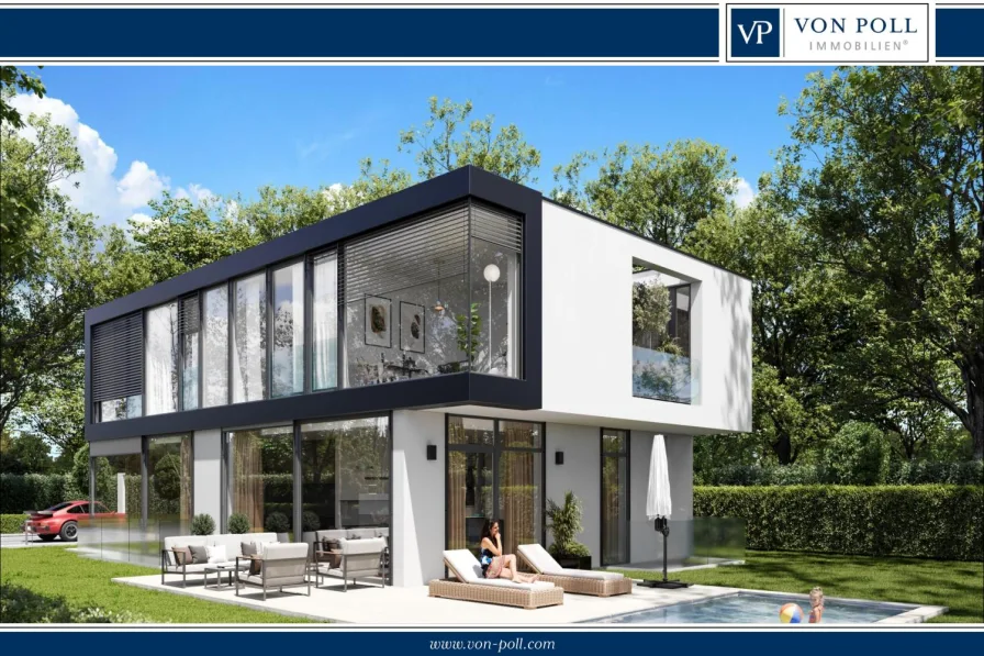 Titel - Haus kaufen in München - ONE OF A KINDDesigner Villa in exklusiver Lage für Autoliebhaber