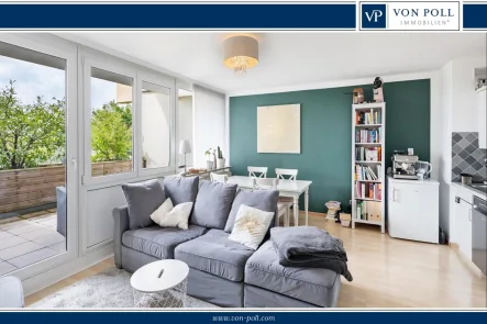 Titelbild - Wohnung kaufen in München - Wunderschöne 2-Zimmer-Wohnung mit Alpenblick in begehrter Lage