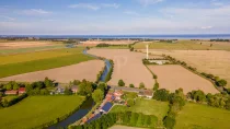 Drohnenaufnahme mit Blick Richtung Nordsee