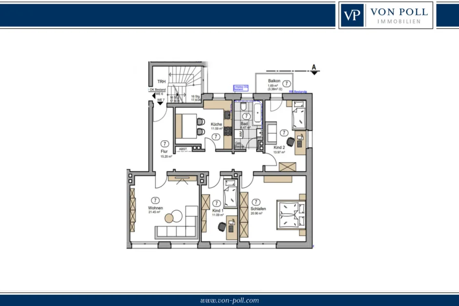 Titelbild - Wohnung kaufen in Schweinfurt - Schicke 4-Zimmer-Wohnung zuverlässig vermietet