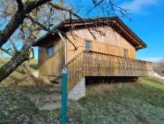 Gartenhaus mit Holzlege