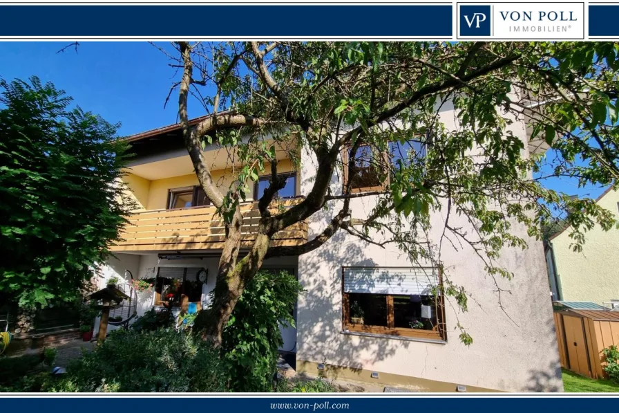 Gartenansicht - Wohnung kaufen in Altdorf - 3-Zimmer-ETW im 3-FH mit großem Balkon und tollem Ausblick ins Grüne in Altdorf-OT Nähe S-Bahnhof