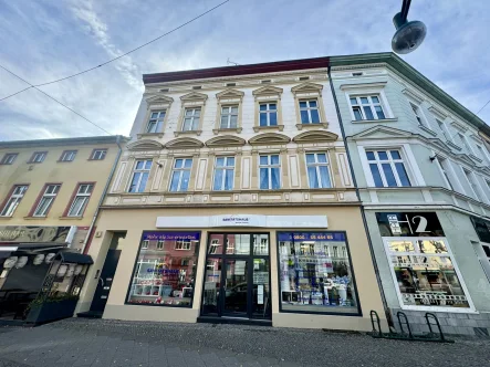 Hausansicht - Zinshaus/Renditeobjekt kaufen in Eberswalde - Klassisches Wohn-und Geschäftshaus im Zentrum von Eberswalde