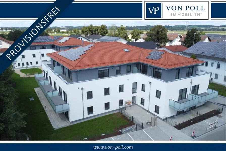 Titel - Wohnung kaufen in Mettenheim / Hart - KfW 40 Plus! Energiesparend Wohnen mit Ökostrom vom eigenen Dach ++ Neubauwohnung mit Südgarten ++