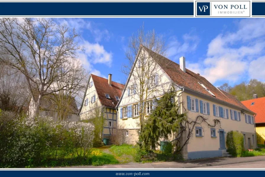Titelbild - Haus kaufen in Rosengarten-Westheim - Wohnen & Gewerbe - Attraktives Ensemble auf großzügigem Grundstück mit vielseitigen Möglichkeiten
