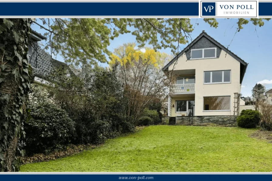 Titelbild - Haus mieten in Bonn / Schweinheim - Bad Godesberg von oben: Einfamilienhaus mit einzigartigem Siebengebirgsblick!