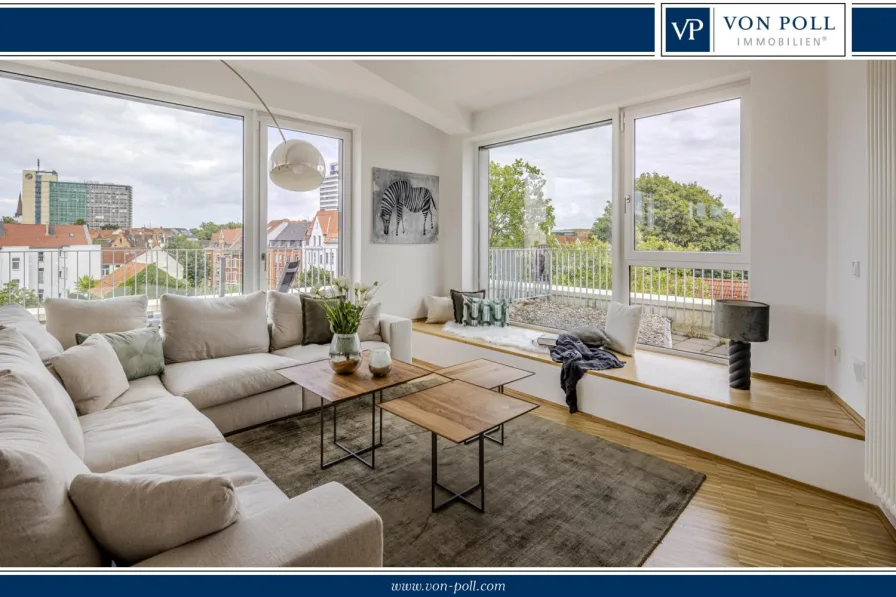 Lounge - Wohnung kaufen in Hannover - Exklusive Penthouse-Maisonette-Wohnung mit atemberaubendem Blick