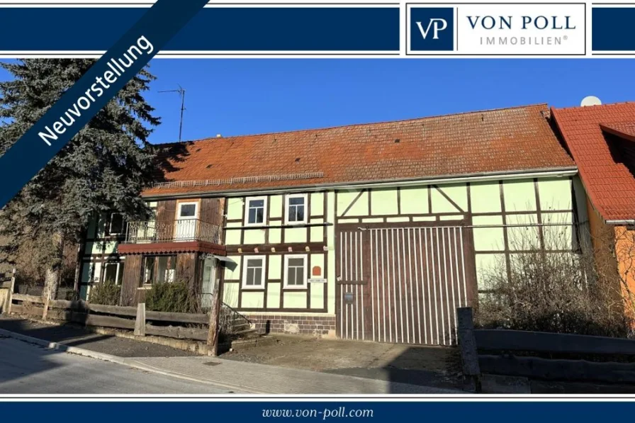  - Haus kaufen in Werther / Mauderode - Potenzial entfesseln: Vier Seiten Hof mit Fachwerkhaus - ca. 200 m² Wohnfläche - bei Nordhausen