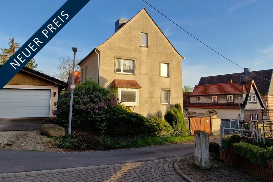 Straßenansicht - Haus kaufen in Kehmstedt - großes massives Landhaus Nähe Bleicherode