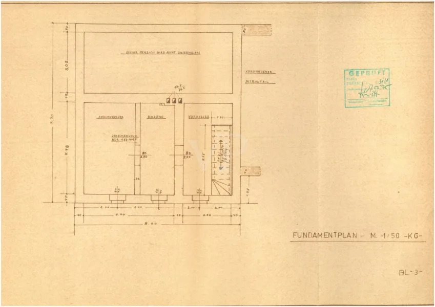 Eingang KG Haupthaus Neu 1975