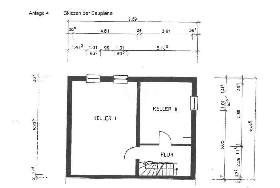 Grundriß Kellergeschoß