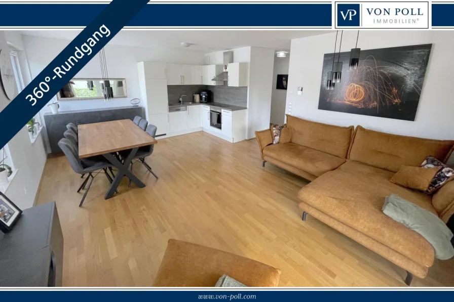 Offener Wohn- Essbereich - Wohnung kaufen in Lahr/Schwarzwald - Wohntraum mit Loggia: Moderne 3-Zimmer-Wohnung mit Charme