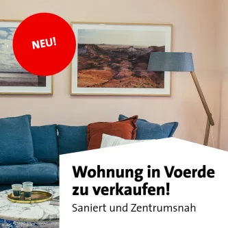 ETW in Wesel gesucht (1080x108 - Wohnung kaufen in Voerde - Modernisierte Wohnung mit Balkon und Carport im Herzen von Voerde