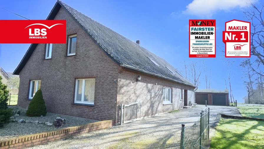 Straßenseite - Haus kaufen in Wesel - Landleben pur - im Außenbereich von Wesel