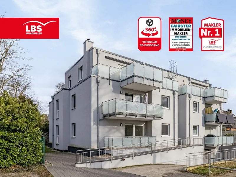 Ansicht + barrierefreier Zugan - Wohnung kaufen in Moers - Barrierefreies Residieren auf ca. 135m² verbunden mit modernster Technik