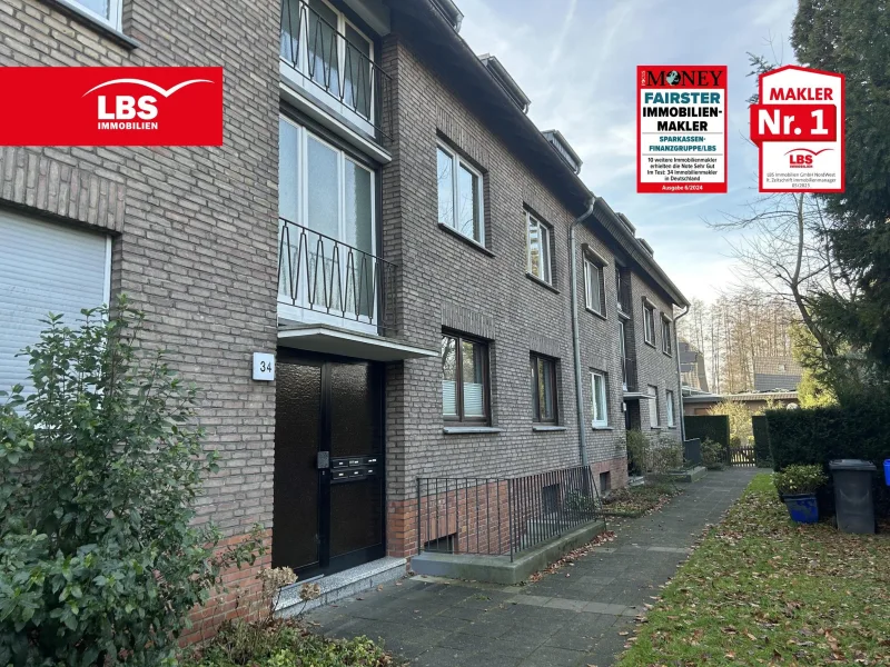 Hausansicht - Wohnung kaufen in Krefeld - 2 Zimmer, Küche, Diele, Bad ,Balkon in Top Wohnlage !