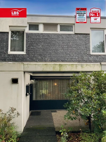 Frontansicht - Haus kaufen in Erkrath - RMH in Splitlevelbauweise, Waldrandlage Erkrath Hochdahl/Sandheide