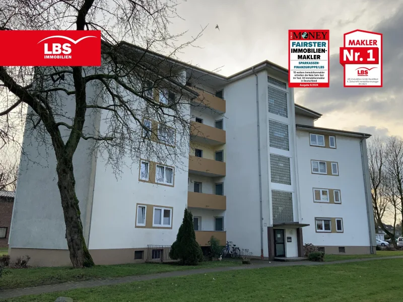 Frontansicht - Wohnung kaufen in Neuss - Moderne und helle 3-Zimmer Wohnung mit Balkon in schöner Lage von Neuss