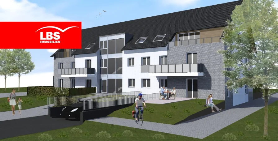 Außenansicht - Wohnung kaufen in Oberhausen - Neubau-Barrierefreie 2,5 Zimmer Etagen-Wohnung mit Balkon und Aufzug