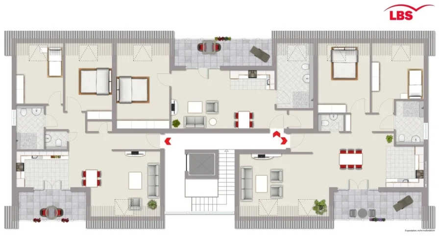 Dachgeschoss - Wohnung kaufen in Oberhausen - Neubau- Barrierefreie 3,5 Zimmer Dachgeschoss-Wohnung mit Loggia und Aufzug
