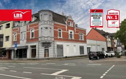 Hausansicht - Haus kaufen in Oberhausen - Historisches 3-4 Familienhaus mit Gewerbeeinheiten und Lager