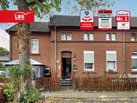 Hausansicht - Haus kaufen in Essen - Saniertes 2-Familienhaus in ruhiger Ottekampshofsiedlung