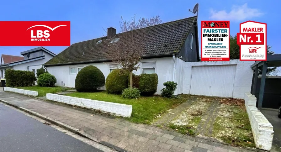 Seitenansicht - Haus kaufen in Erkelenz - Großzügiger sanierungsbedürftiger Bungalow mit ausgebautem Dachgeschoss!