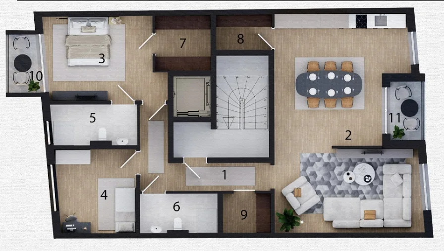 Wohnung 2, 1.OG - Wohnung kaufen in Mönchengladbach - Erstbezug in modernen Eigentumswohnungen