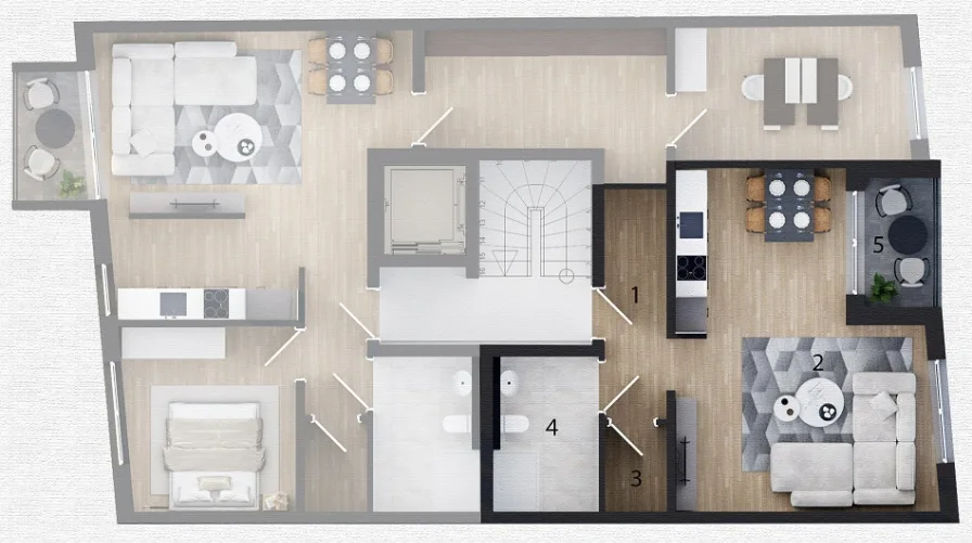 Appartment 4&6, 2.3.OG - Wohnung kaufen in Mönchengladbach - Erstbezug in modernen Eigentumswohnungen