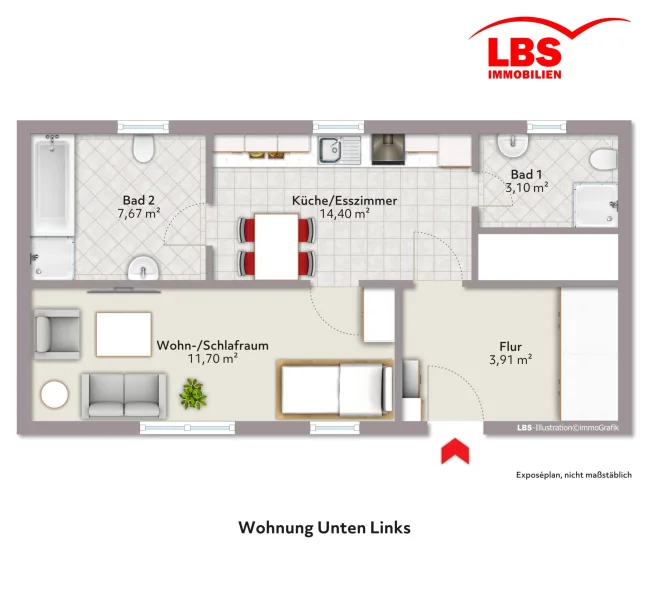 Wohnung Unten Links Grundriss