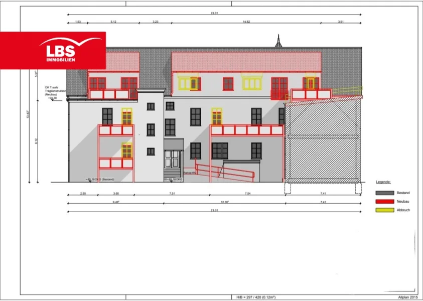 Plan Ansicht hinten