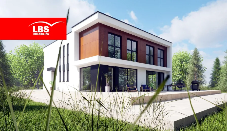 Projektansicht Haus - Grundstück kaufen in Remscheid - Neubau - Doppelhaushälfte in Remscheid
