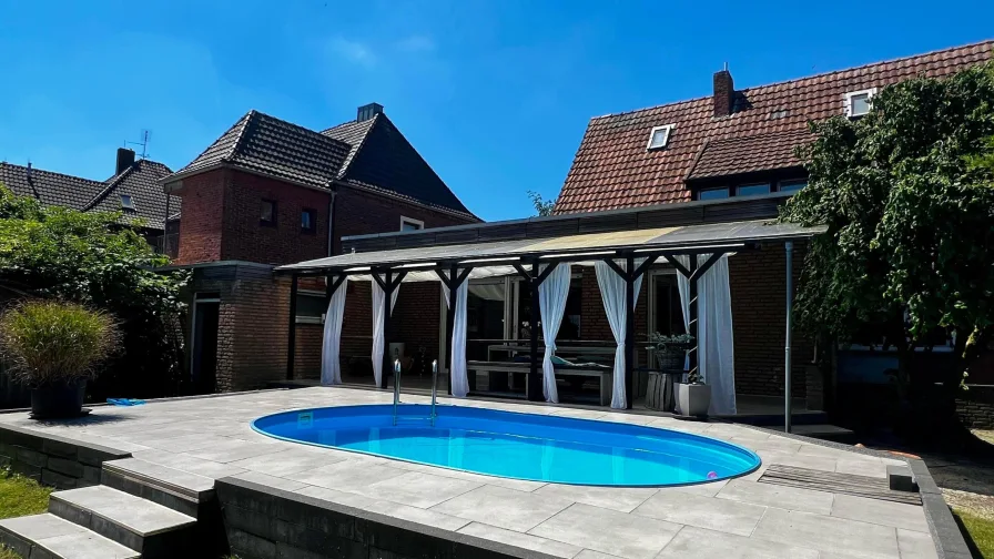 Garten Pool - Haus kaufen in Vreden - Charmantes Einfamilienhaus in Vreden