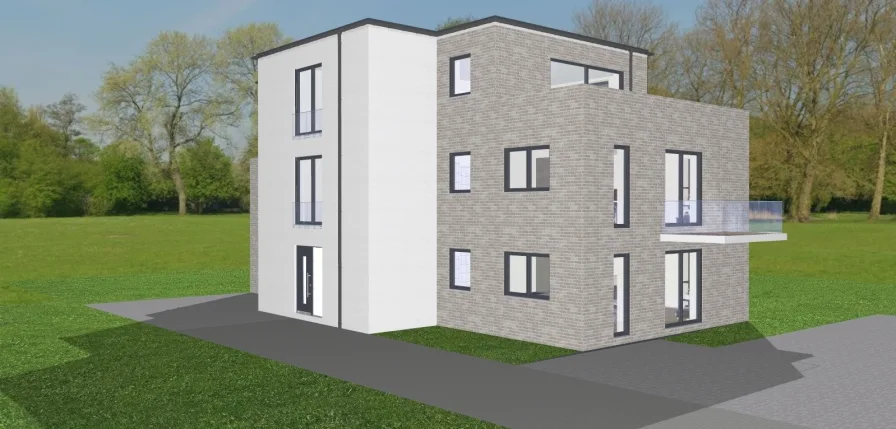 Außen - Vorne - Wohnung kaufen in Wesel - Exklusives Neubauprojekt in Wesel !