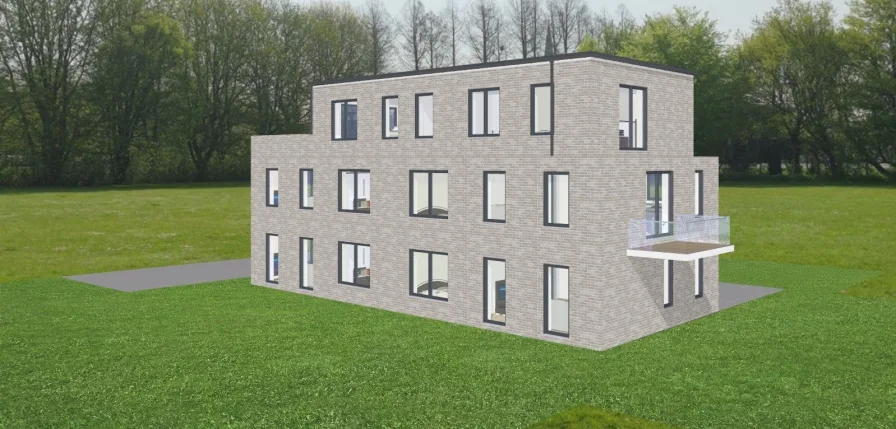 Außen - Hiten - Wohnung kaufen in Wesel - Exklusives Neubauprojekt in Wesel !