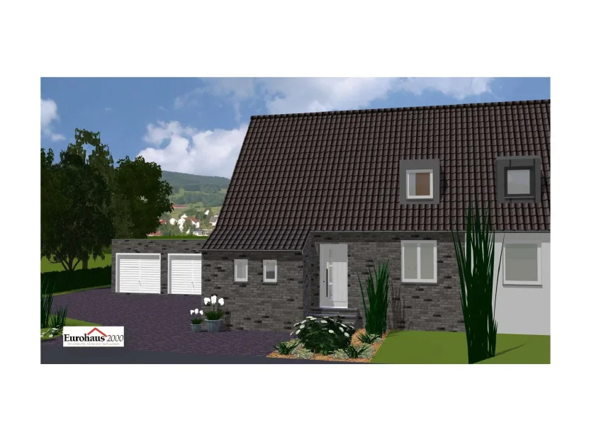 Ansicht 1 - Haus kaufen in Dülmen - Grundstück mit Neubau einer DHH und zusätzlichem Baufenster im Hinterland