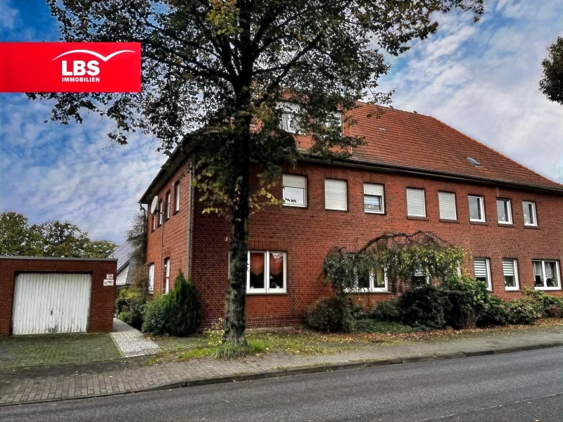 Haus Front - Zinshaus/Renditeobjekt kaufen in Rosendahl - Charmantes Mehrfamilienhaus mit 3 Wohneinheiten in Rosendahl