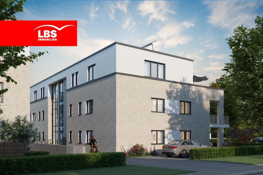 Außenansicht Front - Wohnung kaufen in Gütersloh - Erdgeschosswohnung in Gütersloh KFW 40, attraktive Förderungen möglich!