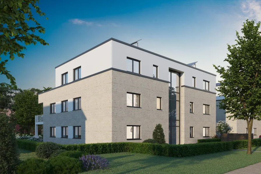 Außenansicht - Wohnung kaufen in Gütersloh - Erdgeschosswohnung in Gütersloh KFW 40, jetzt die Förderung nutzen!