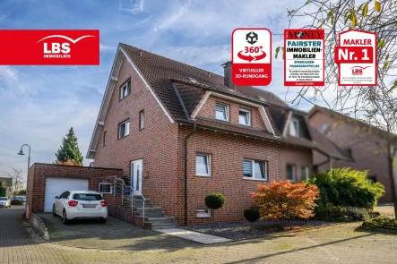 01-Außenansicht - Haus kaufen in Hamm - Moderne geräumige Doppelhaushälfte in ruhiger Lage von Hamm-Heessen 