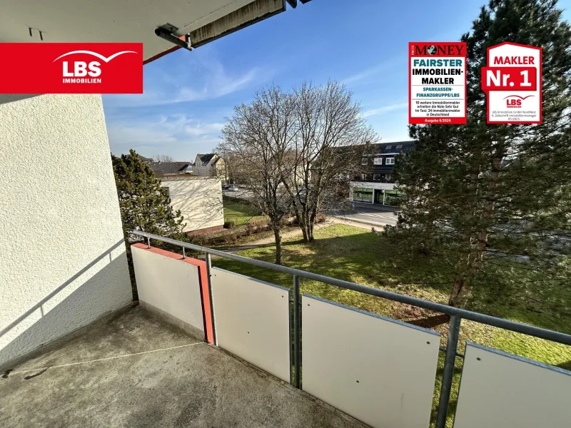 Der Blick vom Balkon - Wohnung kaufen in Hamm - Ideal für Paare, Singles oder Anleger - vermietete 2-ETW in gefragter Lage