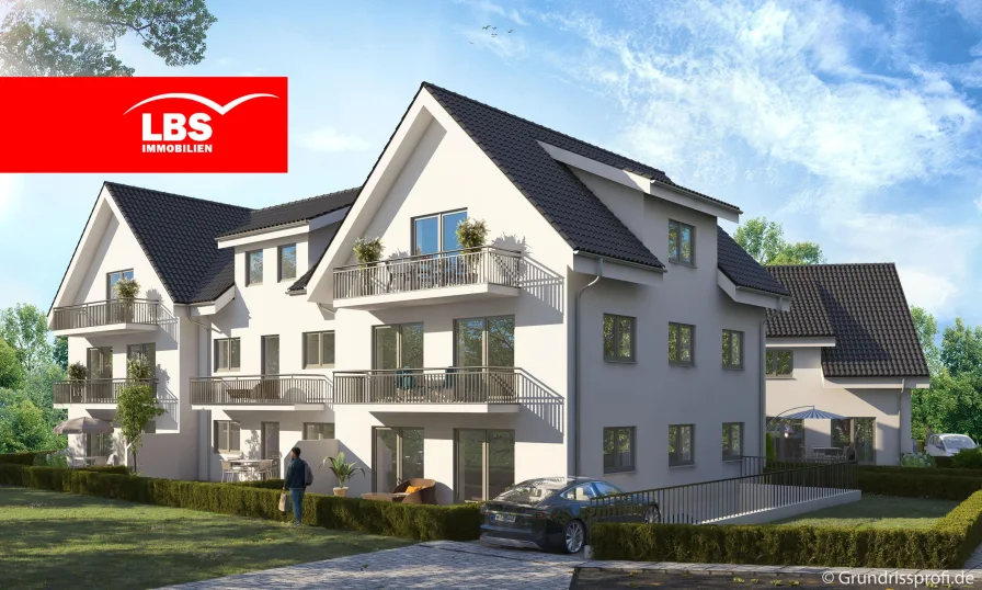 Südansicht - Wohnung kaufen in Schloß Holte-Stukenbrock - KfW-40 - Eigentumswohnungen in Schloß Holte-Stukenbrock