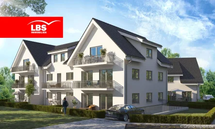 Gartenansicht - Wohnung kaufen in Schloß Holte-Stukenbrock - Schicke Single-Wohnung KfW-40 - Besitzen statt NUR mieten.