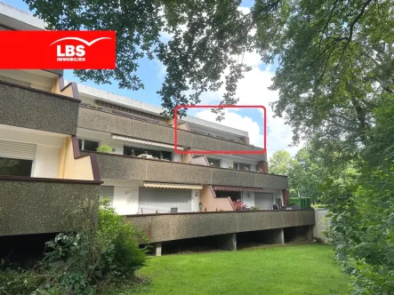 Rückansicht  - Wohnung kaufen in Löhne - Gemütliche Eigentumswohnung mit großem Balkon in Löhne- Bischofshagen.