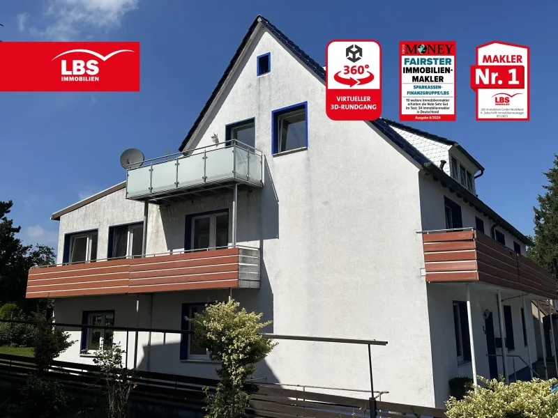 Setenansicht-Süd - Haus kaufen in Horn-Bad Meinberg - Kapitalanlage oder Eigennutzung (bezugsfrei!): 4 Wohneinheiten, ca. 393 m²