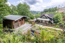 Grundstück mit Gartenhaus und Fernblick