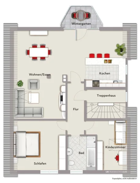 Grundriss Wohnung im DG