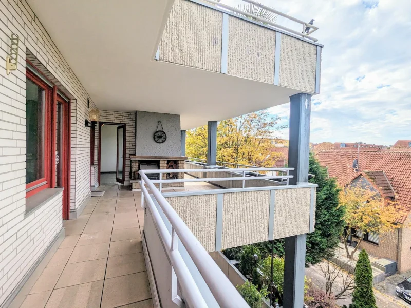 Dachterrasse mit Außenkamin