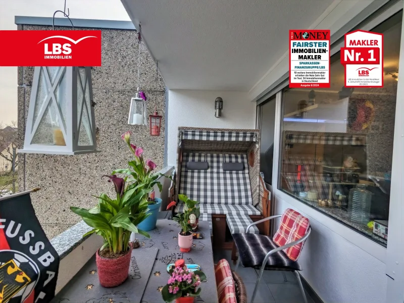 Balkon1 - Wohnung kaufen in Herne - Klein, aber sehr FEIN !Achtung Preisänderung! NEUER VK-PREIS: €120.000,-